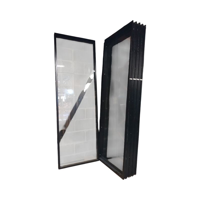 Moelven Modus glassvegg 870mm, sort - pent brukt