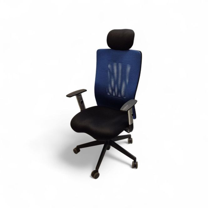 Hovedbilde Kontorstol HLN, sort/blå