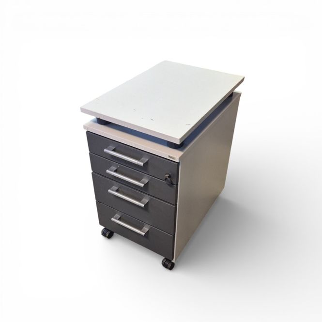 Hovedbilde Kinnarps skuffeseksjon 4-skuffer, grå