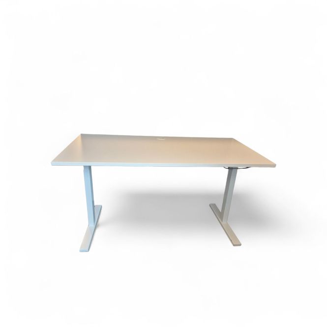 Hovedbilde Skrivebord m/el. hev og senk 160x80cm, hvit
